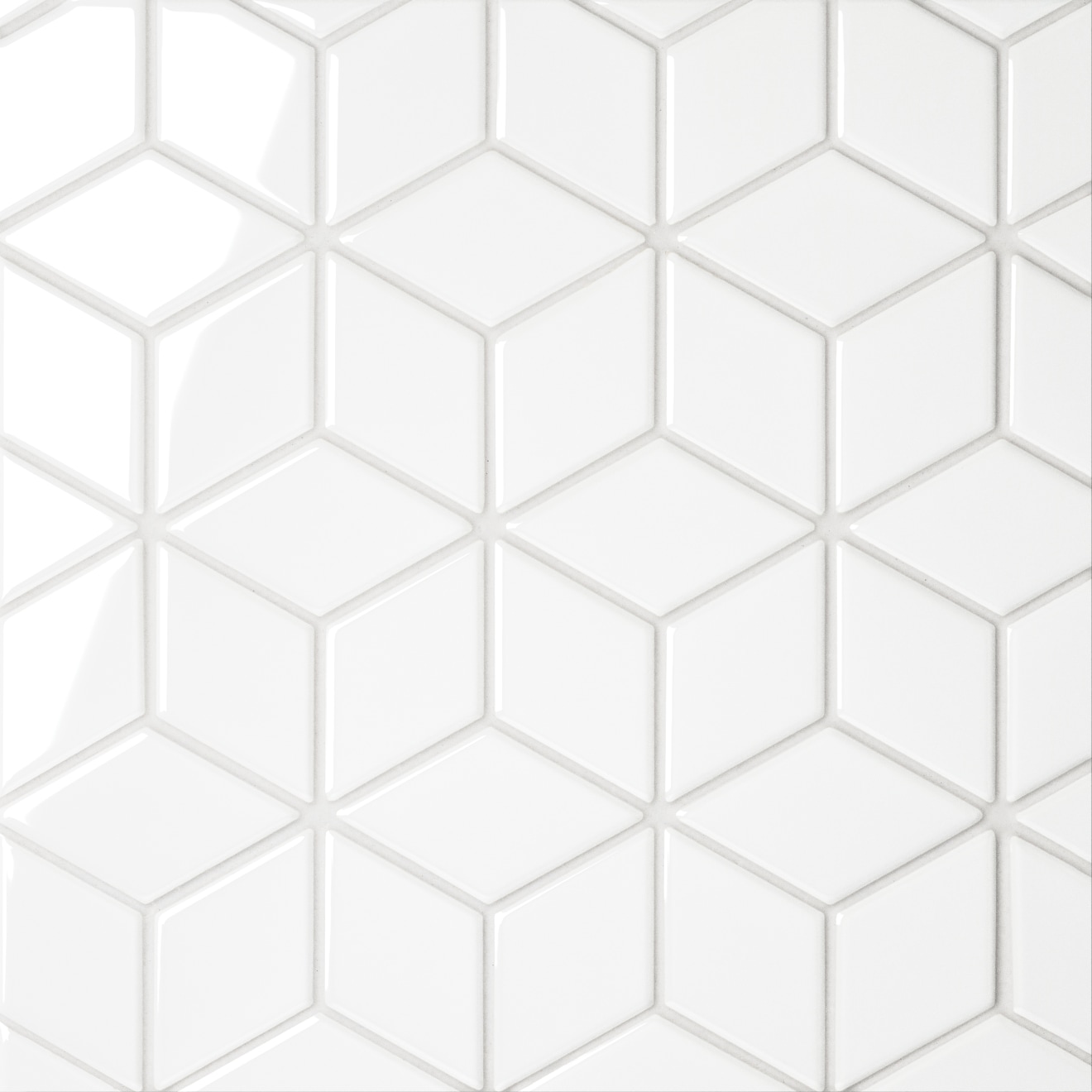 White Glossy Ceramic Square Tiles Seamless Pattern. Office, Home