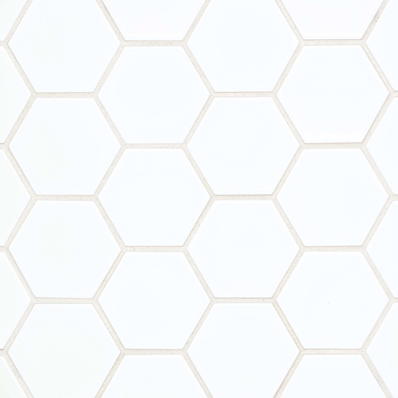 White glossy ceramic hexagon tiles seamless Vector Image