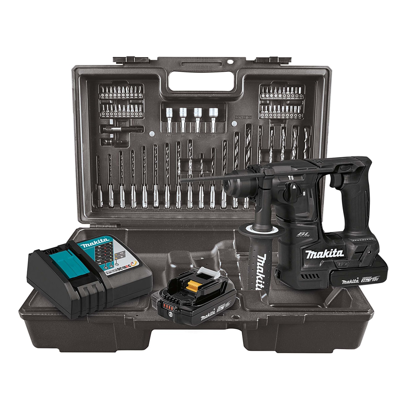 18V Cordless SDS-Plus Hammer Drill with An Accessory in A Kit Box (Without Battery)