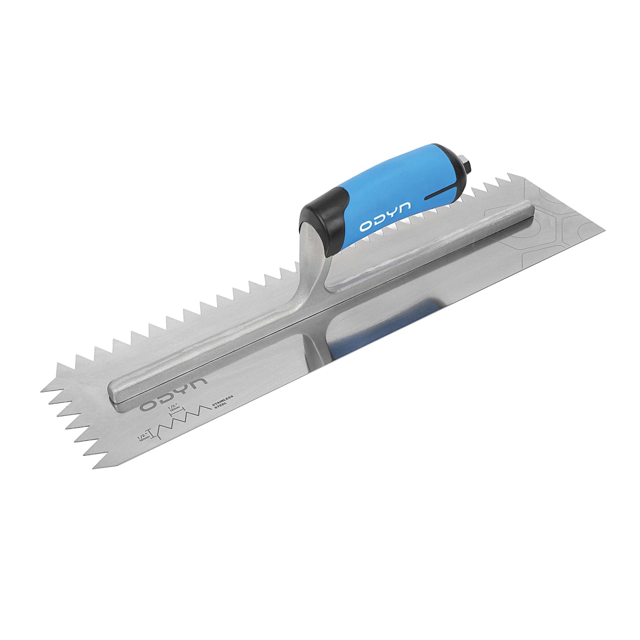 Odyn 16 in. x 1 2 in. x 1 2 in. V Notch Stainless Steel Trowel